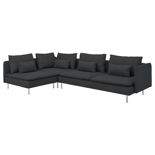 IKEA - SÖDERHAMN, 4-seat corner sofa, fridtuna dark grey