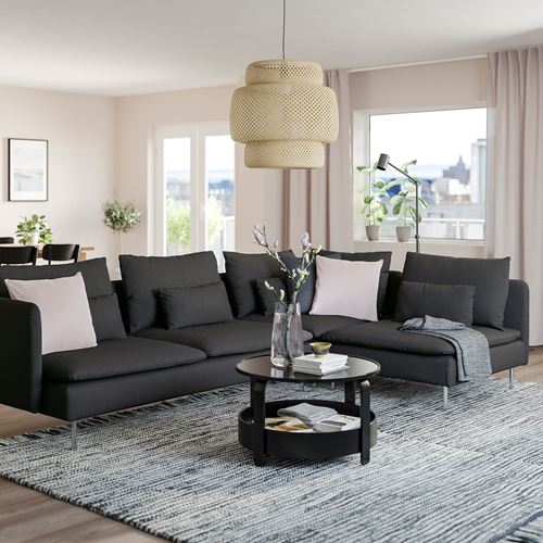 IKEA - SÖDERHAMN, 4-seat corner sofa, fridtuna dark grey