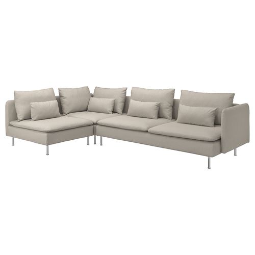 IKEA - SÖDERHAMN, 4-seat corner sofa, fridtuna light beige