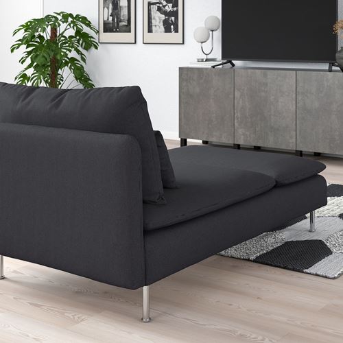 IKEA - SÖDERHAMN, chaise longue, fridtuna dark grey