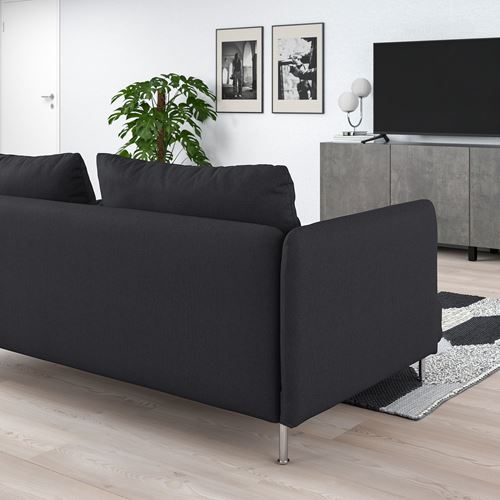 IKEA - SÖDERHAMN, 3-seat sofa, fridtuna dark grey