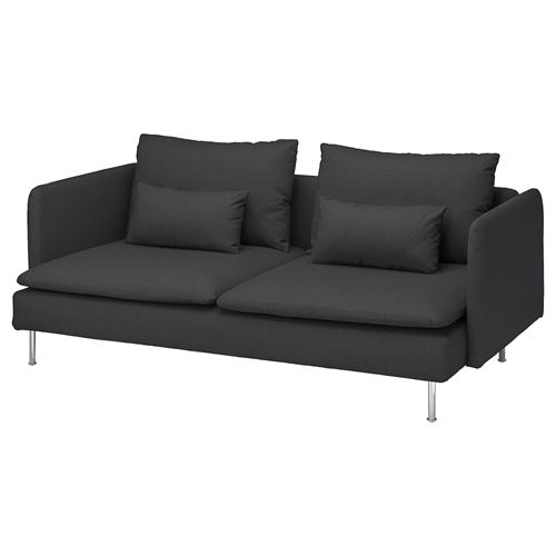 IKEA - SÖDERHAMN, 3-seat sofa, fridtuna dark grey