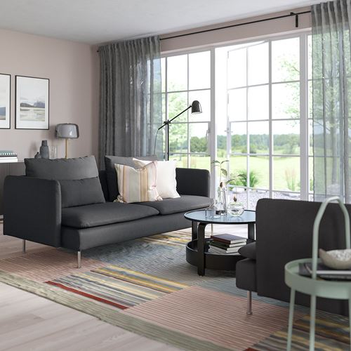 IKEA - SÖDERHAMN, 3-seat sofa, fridtuna dark grey