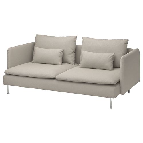 IKEA - SÖDERHAMN, 3-seat sofa, fridtuna light beige