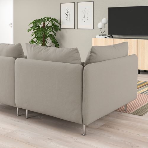 IKEA - SÖDERHAMN, 3-seat sofa, fridtuna light beige