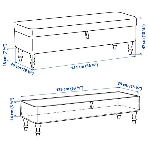 IKEA - STOCKSUND, bank, ljungen mavi
