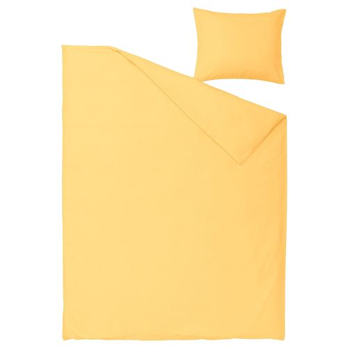 IKEA - NATTSVARMARE, single duvet cover sets, yellow, 150x200/50x60 cm