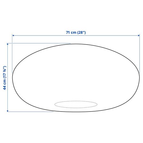 IKEA - SANDARED, puf, koyu mavi, 71 cm