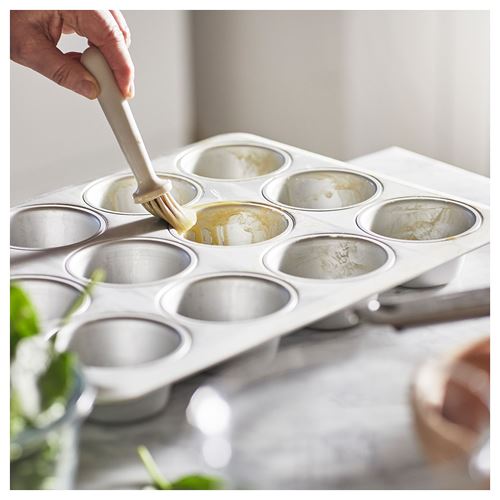 IKEA - VARDAGEN, muffin tin, silver-colour, 38x29 cm