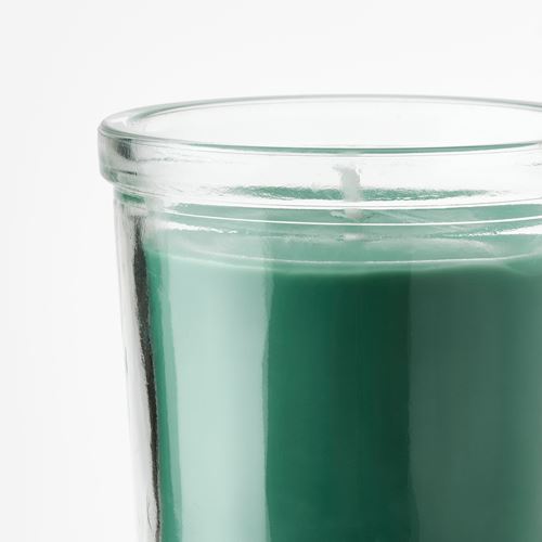 IKEA - HEDERSAM, scented candle in cup, light green, 20 hr