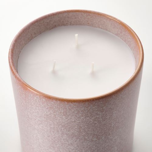 IKEA - LUGNARE, scented candle in pot, pink, 60 hr