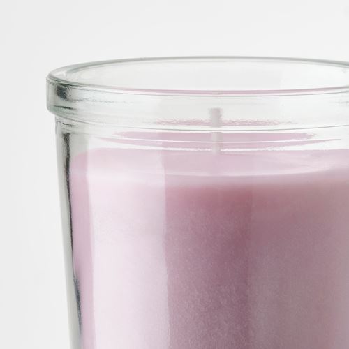 IKEA - LUGNARE, scented candle in cup, pink, 20 hr