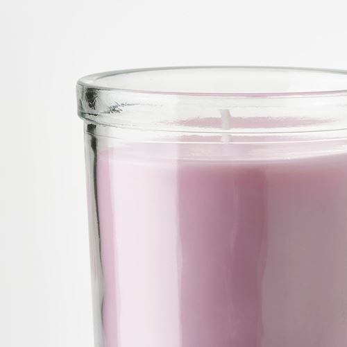 IKEA - LUGNARE, scented candle in cup, pink, 40 hr