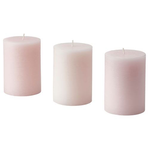 IKEA - LUGNARE, kokulu blok mum, pembe, 30 saat