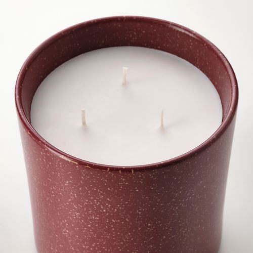 IKEA - STÖRTSKÖN, scented candle in pot, red, 60 hr