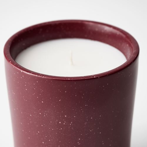 IKEA - STÖRTSKÖN, scented candle in pot, red, 50 hr