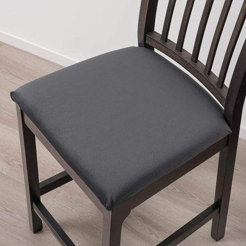 IKEA - EKEDALEN, bar sandalyesi, koyu kahve-hakebo koyu gri, 62 cm