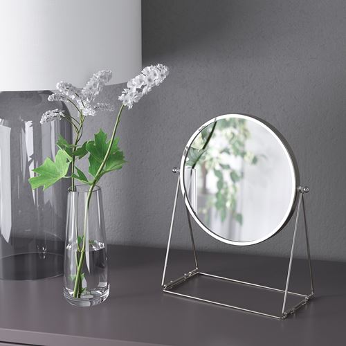 IKEA - LASSBYN, table mirror, silver-colour, 17 cm