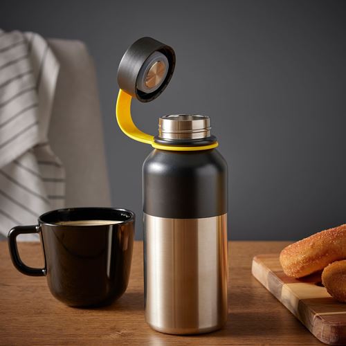 IKEA - HETLEVRAD, vacuum flask, stainless steel/black, 0,5 l