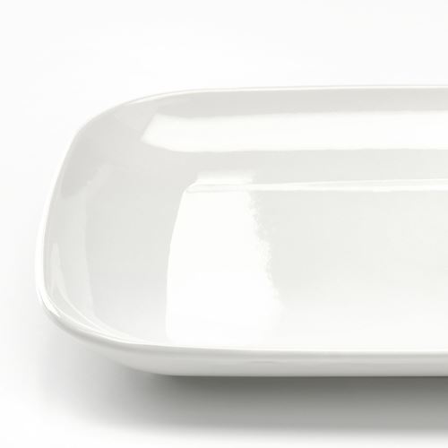 IKEA - GODMIDDAG, plate set, white, 18x30 cm