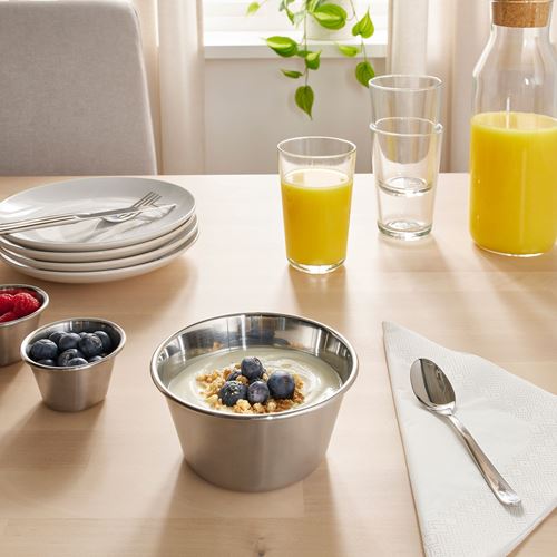 IKEA - GRILLTIDER, stainless steel serving bowl, stainless steel, 13 cm