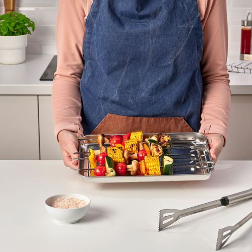 IKEA - GRILLTIDER, tepsi, paslanmaz çelik, 30x20 cm