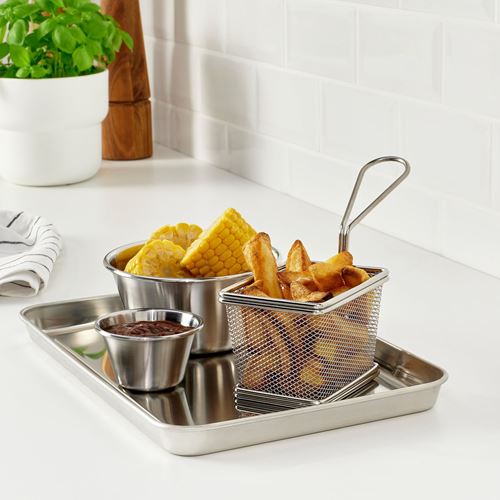 IKEA - GRILLTIDER, tepsi, paslanmaz çelik, 30x20 cm