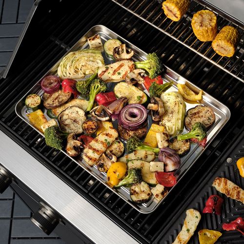 IKEA - GRILLTIDER, tepsi, paslanmaz çelik, 40x30 cm