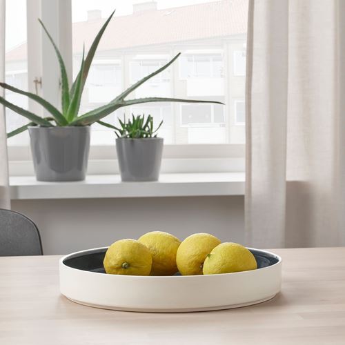 IKEA - OMBONAD, serving plate, grey, 29 cm