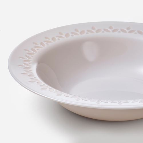 IKEA - PARADISISK, deep plate set, off white, 22 cm