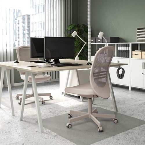 IKEA - TROTTEN, desk, beige-white, 160x80 cm