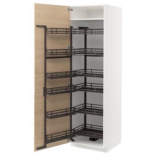 IKEA - METOD, pantry cabinet, ASKERSUND light ash effect, 60x60x200 cm