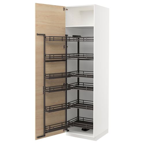 IKEA - METOD, pantry cabinet, ASKERSUND light ash effect, 60x60x220 cm