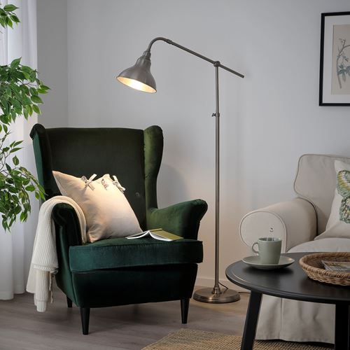 IKEA - ANKARSPEL, floor/reading lamp, pewter effect