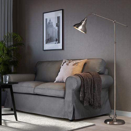 IKEA - ANKARSPEL, floor/reading lamp, pewter effect