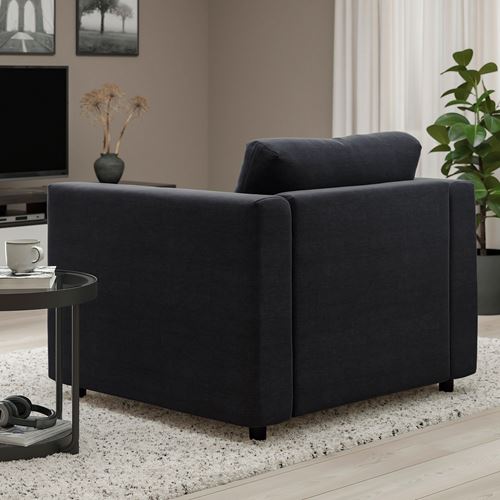 IKEA - VIMLE, armchair, saxemara blue/black