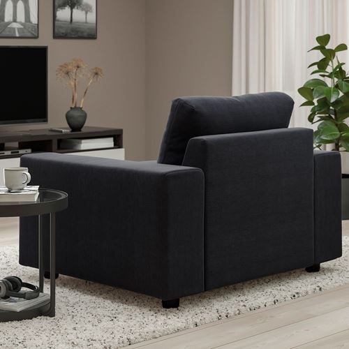 IKEA - VIMLE, armchair, saxemara blue/black