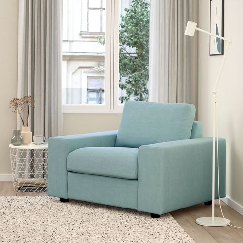 IKEA - VIMLE, armchair, saxemara light blue