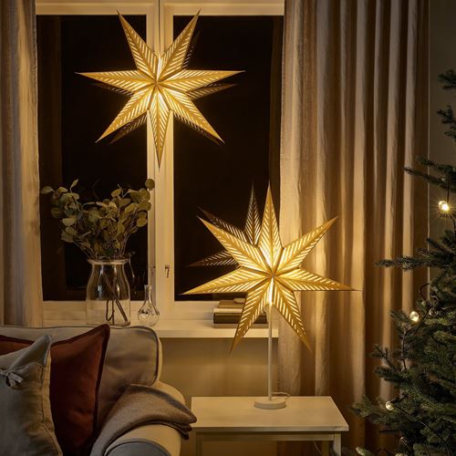 IKEA - STRALA, abajur başlığı, pirinç rengi, 70 cm