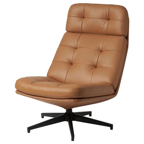 IKEA - HAVBERG, swivel armchair, grann-bomstad golden-brown