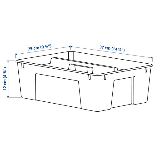 IKEA - SAMLA, box with compartments, transparent, 11 l