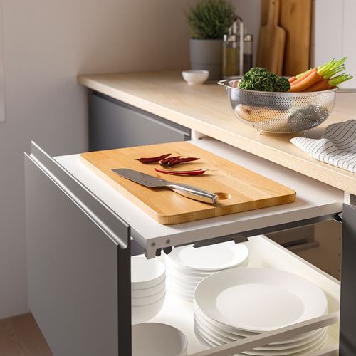 IKEA - UTRUSTA, pull-out work surface, colourless, 60 cm
