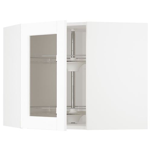 IKEA - METOD, corner wall cabinet, ENKÖPING white wood effect, 68x60 cm