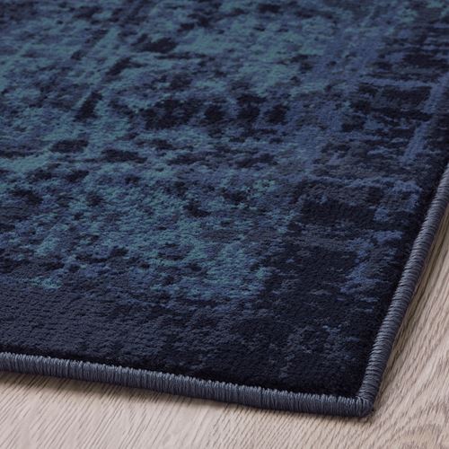 IKEA - VONSBAK, tumbled rug, dark blue, 133x195 cm