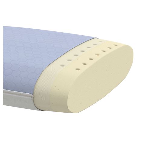 IKEA - KVARNVEN, ergonomic pillow, blue-white, 42x54 cm