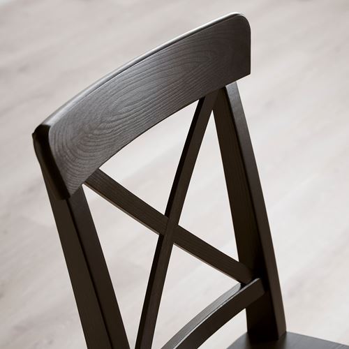 IKEA - INGOLF, wooden chair, blackbrown