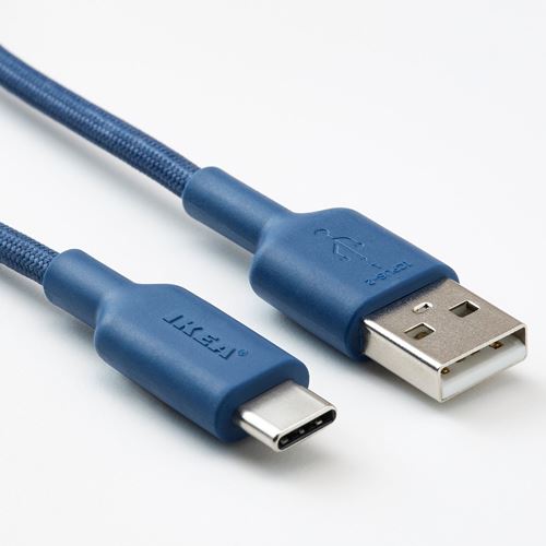 IKEA - LILLHULT, USB-A to USB-C cable, blue