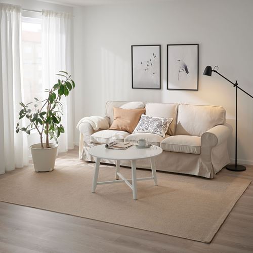 IKEA - VODSKOV, jute rug, natural-light grey, 200x300 cm