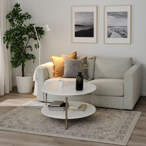 IKEA - VEDBAK, large rug, light grey, 133x195 cm