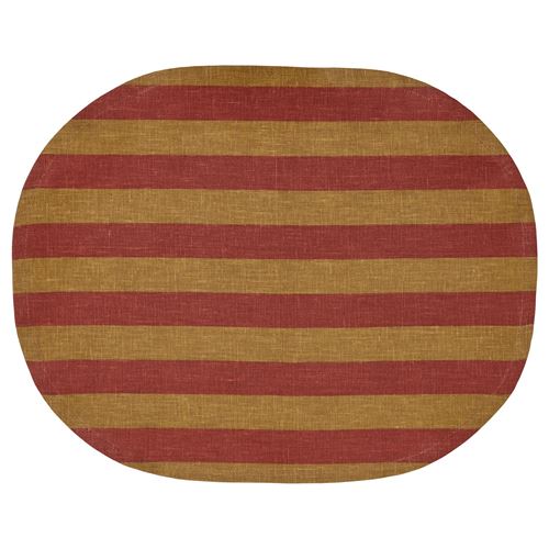 IKEA - KRÖSAMOS, amerikan servis, kırmızı-kahverengi, 45x35 cm